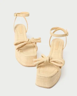 Clearance Loeffler Randall Hudson Natural Raffia Platform Sandal Natural /><noscript><img width=