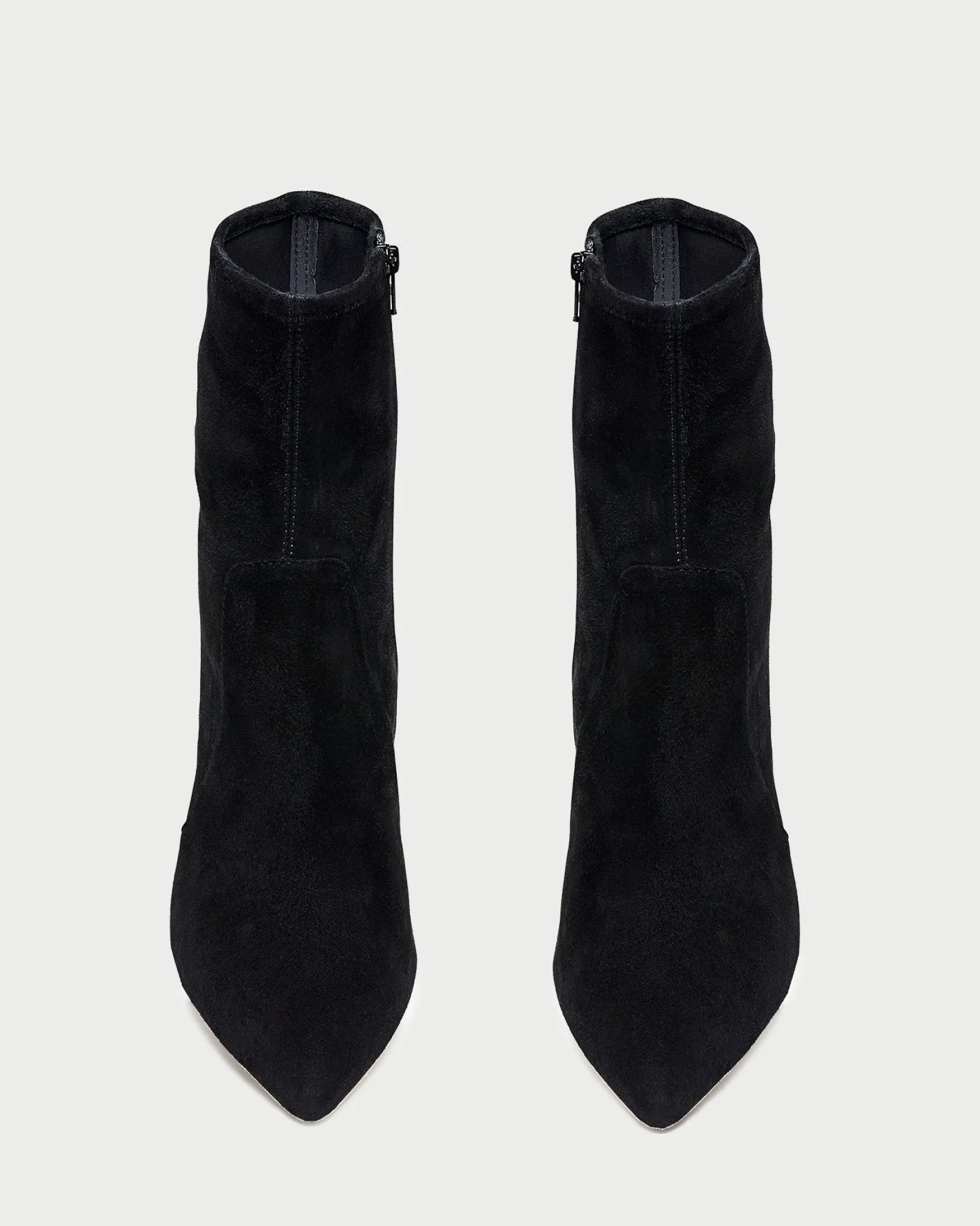 Loeffler Randall Isla Slim Ankle Bootie Black Suede