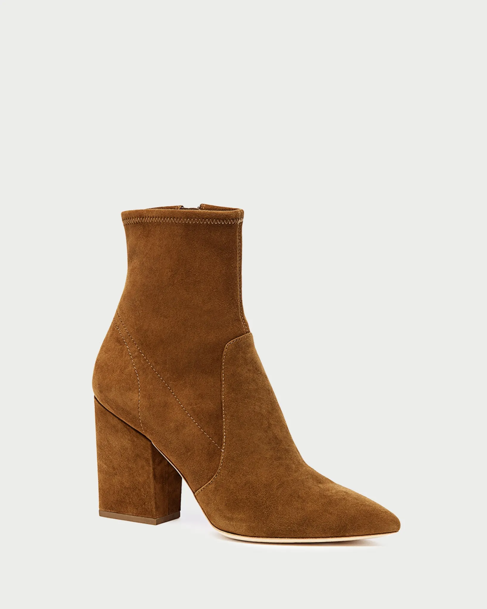Best Loeffler Randall Isla Suede Slim Ankle Bootie Cacao