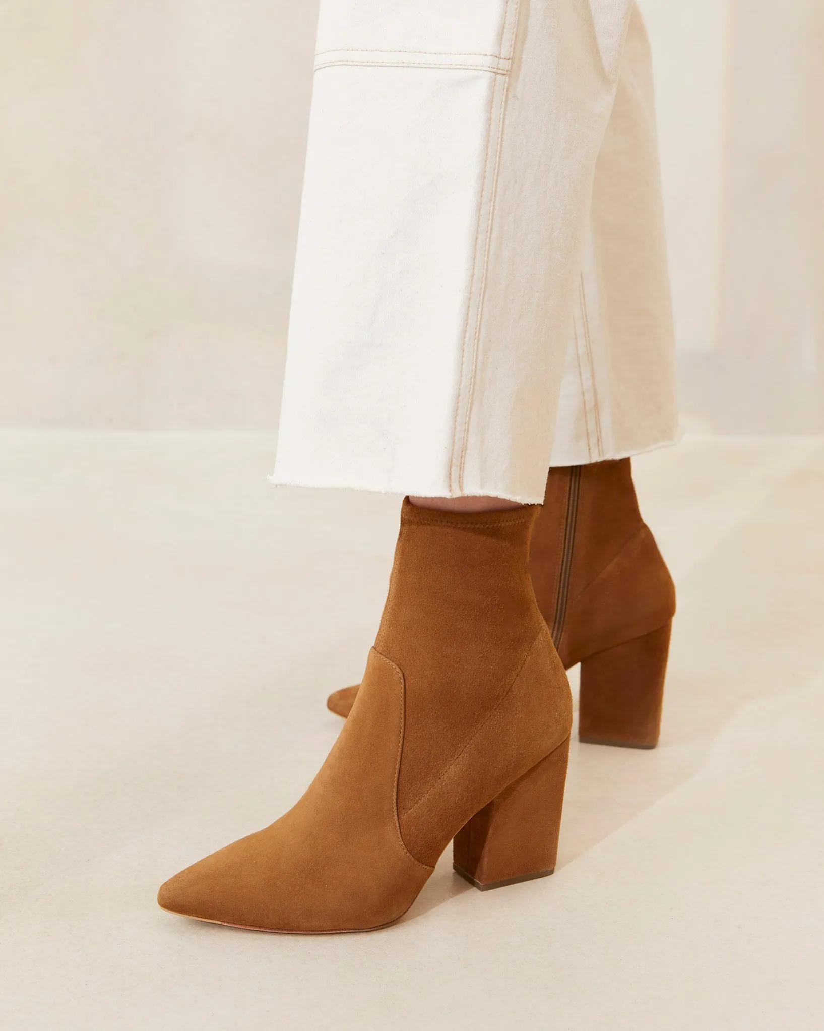 Best Loeffler Randall Isla Suede Slim Ankle Bootie Cacao