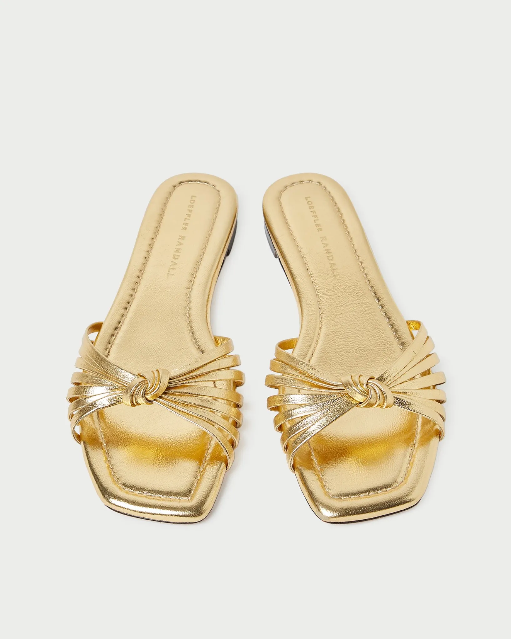 Outlet Loeffler Randall Izzie Leather Knot Sandal Dune