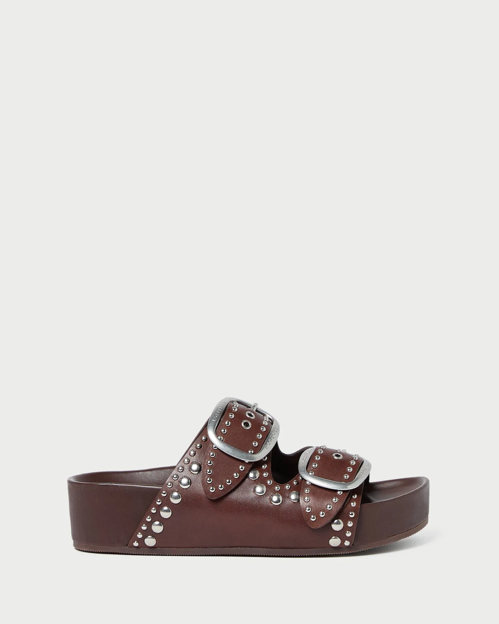 Online Loeffler Randall Jack Espresso Leather Studded Sandal Espresso/Silver