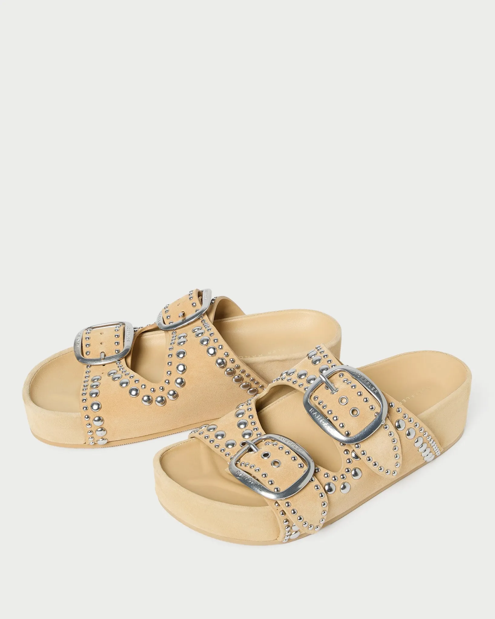 Online Loeffler Randall Jack Espresso Leather Studded Sandal Espresso/Silver