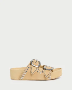 Best Loeffler Randall Jack Saffron Suede Studded Sandal Saffron/Silver