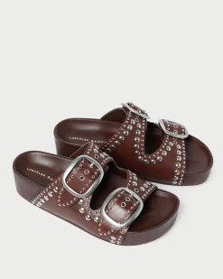 Best Loeffler Randall Jack Saffron Suede Studded Sandal Saffron/Silver