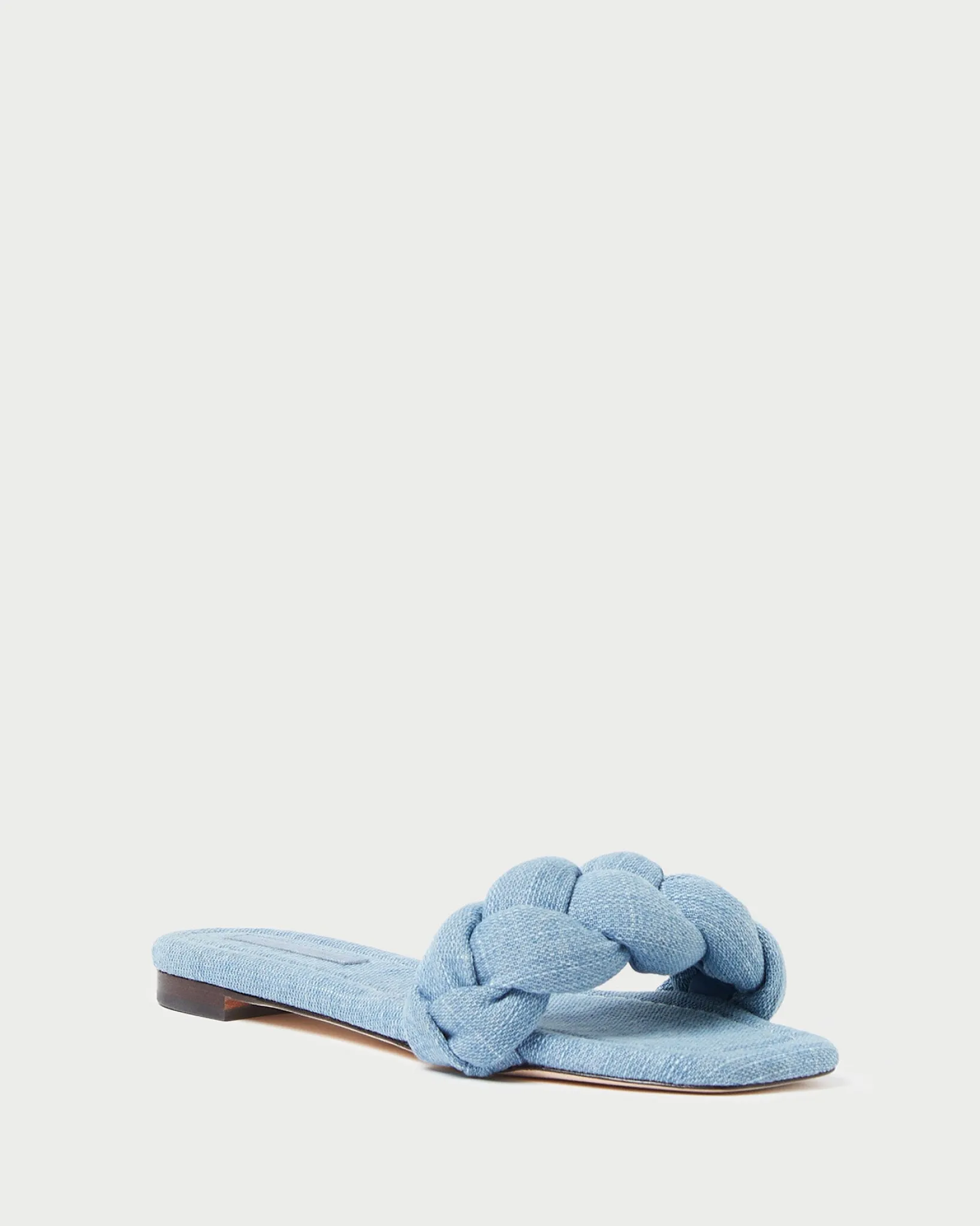 New Loeffler Randall Joanna Denim Braided Sandal Blue