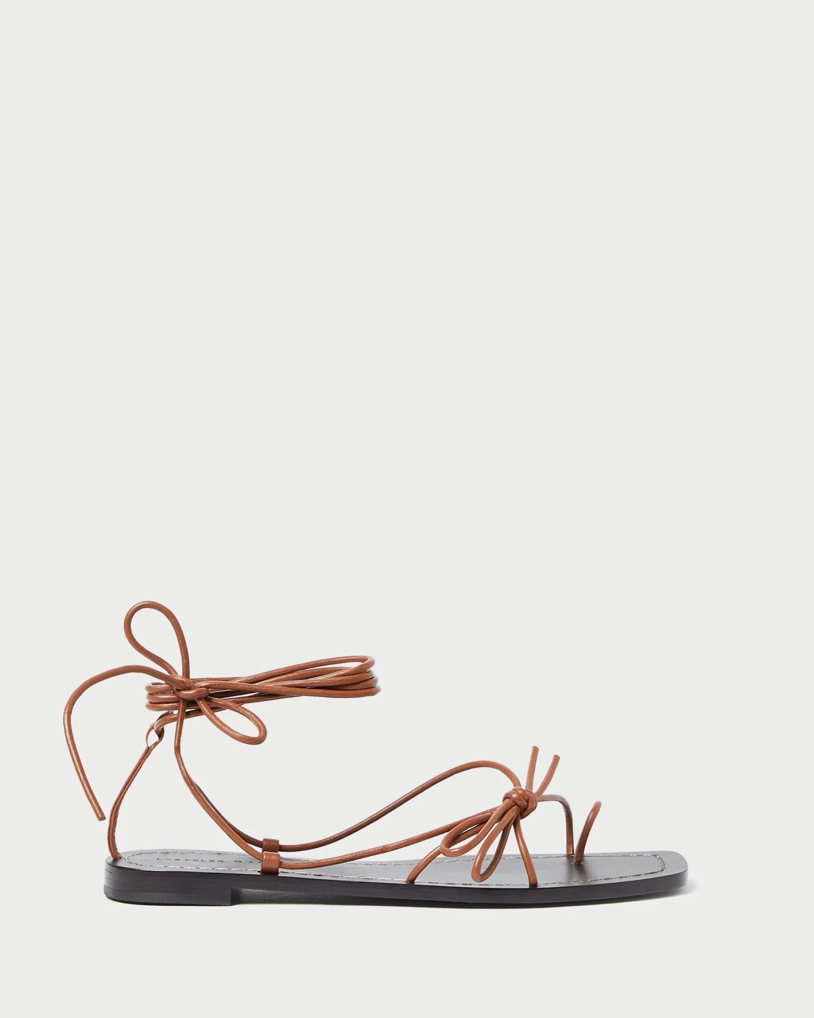 New Loeffler Randall Jude Leather Flat Sandal Gold