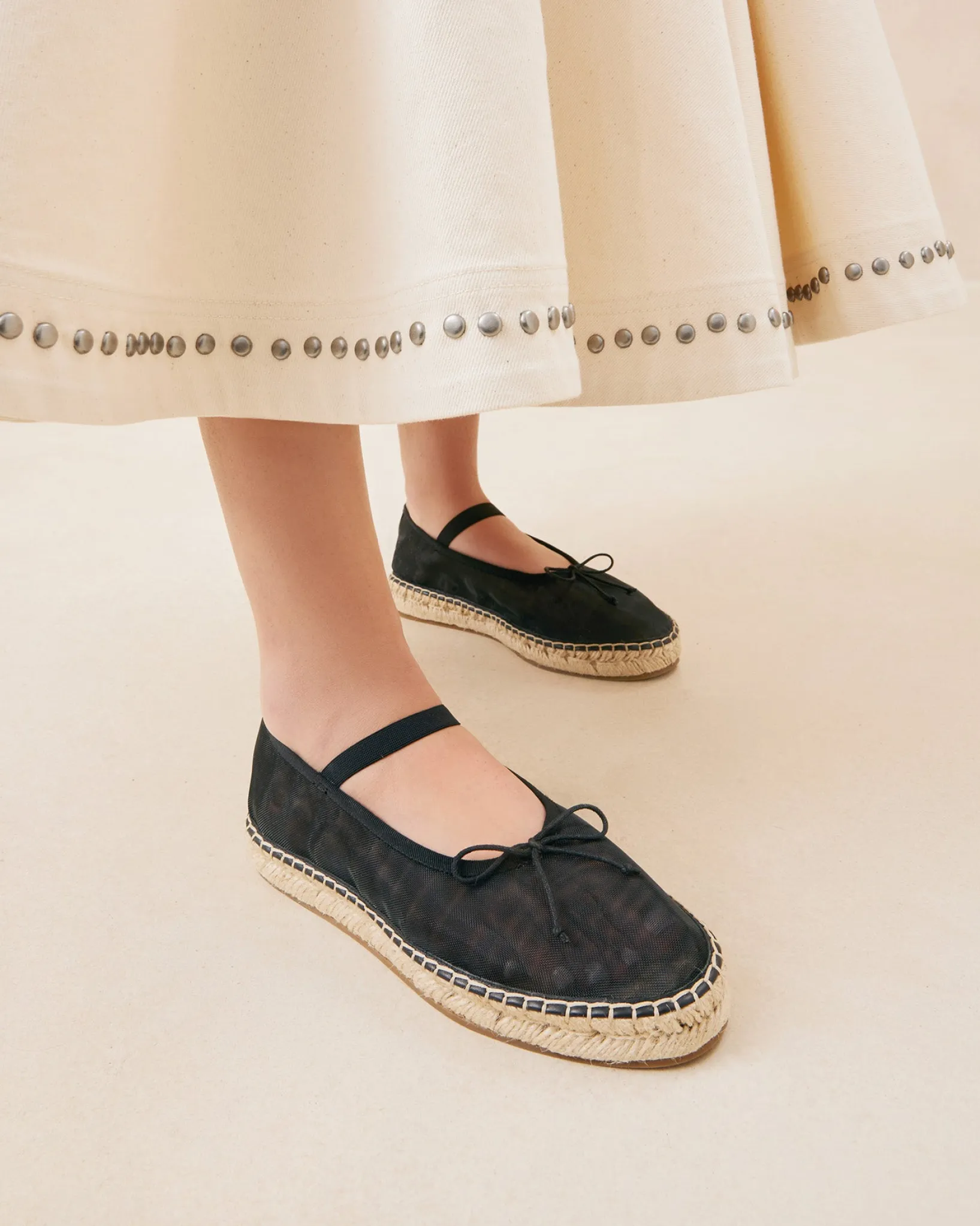 Online Loeffler Randall Kayla Mesh Ballet Espadrille Caramel