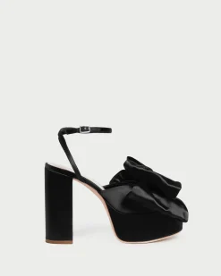 Outlet Loeffler Randall Kiki Satin Platform Sandal Black