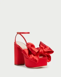 Outlet Loeffler Randall Kiki Satin Platform Sandal Black