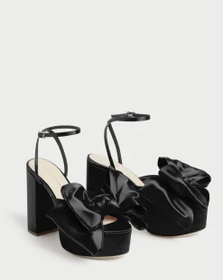 Loeffler Randall Kiki Satin Platform Sandal Red