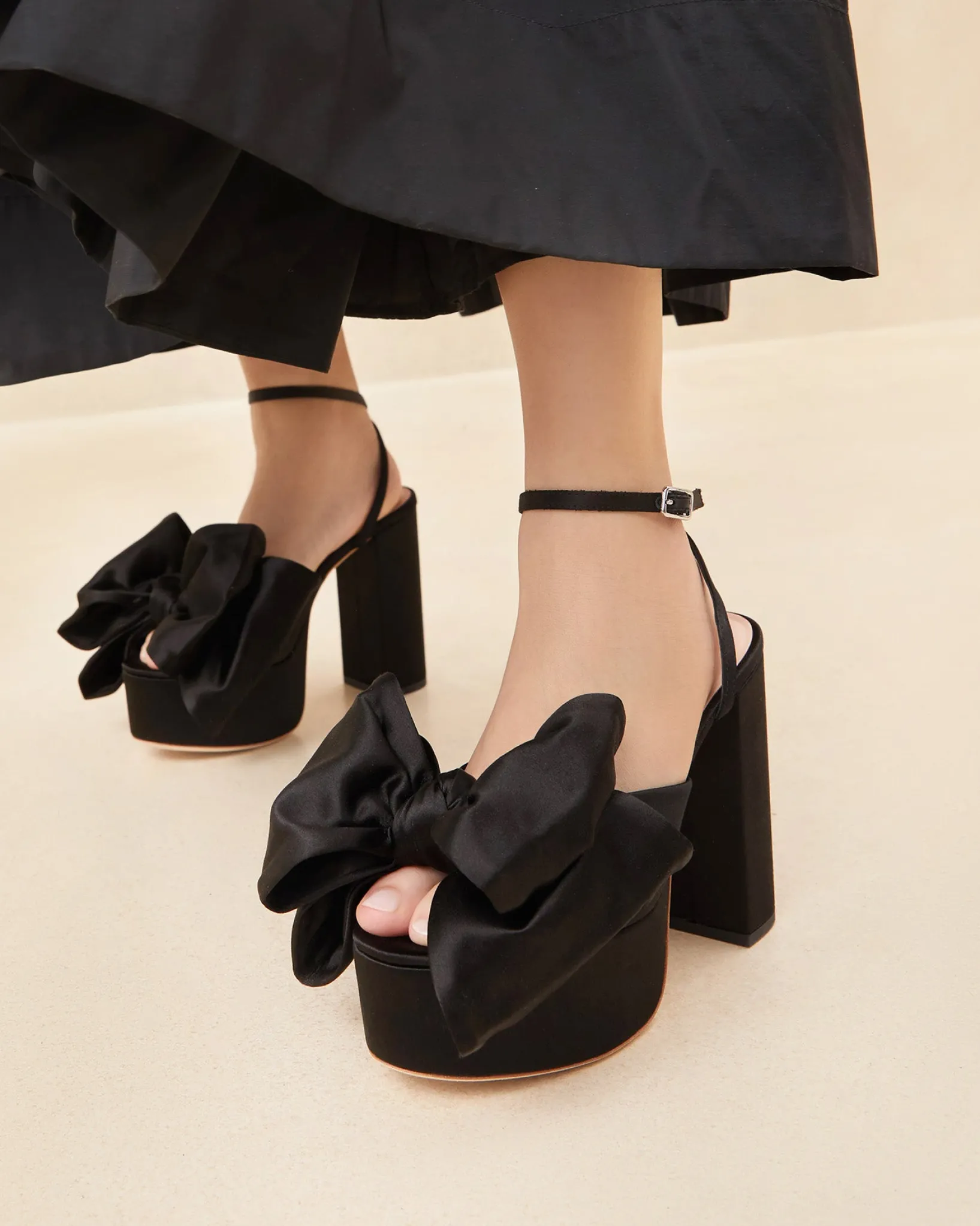 Loeffler Randall Kiki Satin Platform Sandal Red
