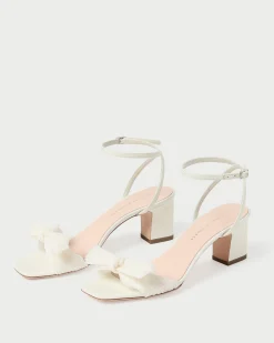 Sale Loeffler Randall Kimora Pleated Bow Heel Champagne
