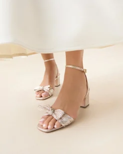 Loeffler Randall Kimora Pleated Bow Heel Pearl