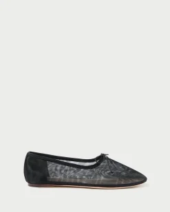 Clearance Loeffler Randall Landon Satin Ballet Flat Cream
