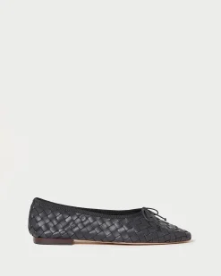 Sale Loeffler Randall Landry Woven Ballet Flat Black