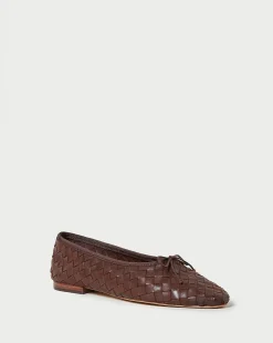 Loeffler Randall Landry Woven Ballet Flat Chocolate