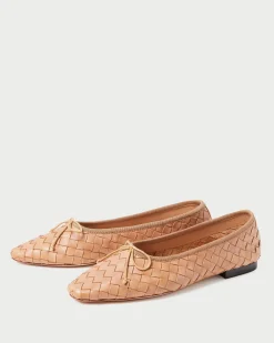 Loeffler Randall Landry Woven Ballet Flat Chocolate
