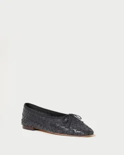 Loeffler Randall Landry Woven Ballet Flat Chocolate