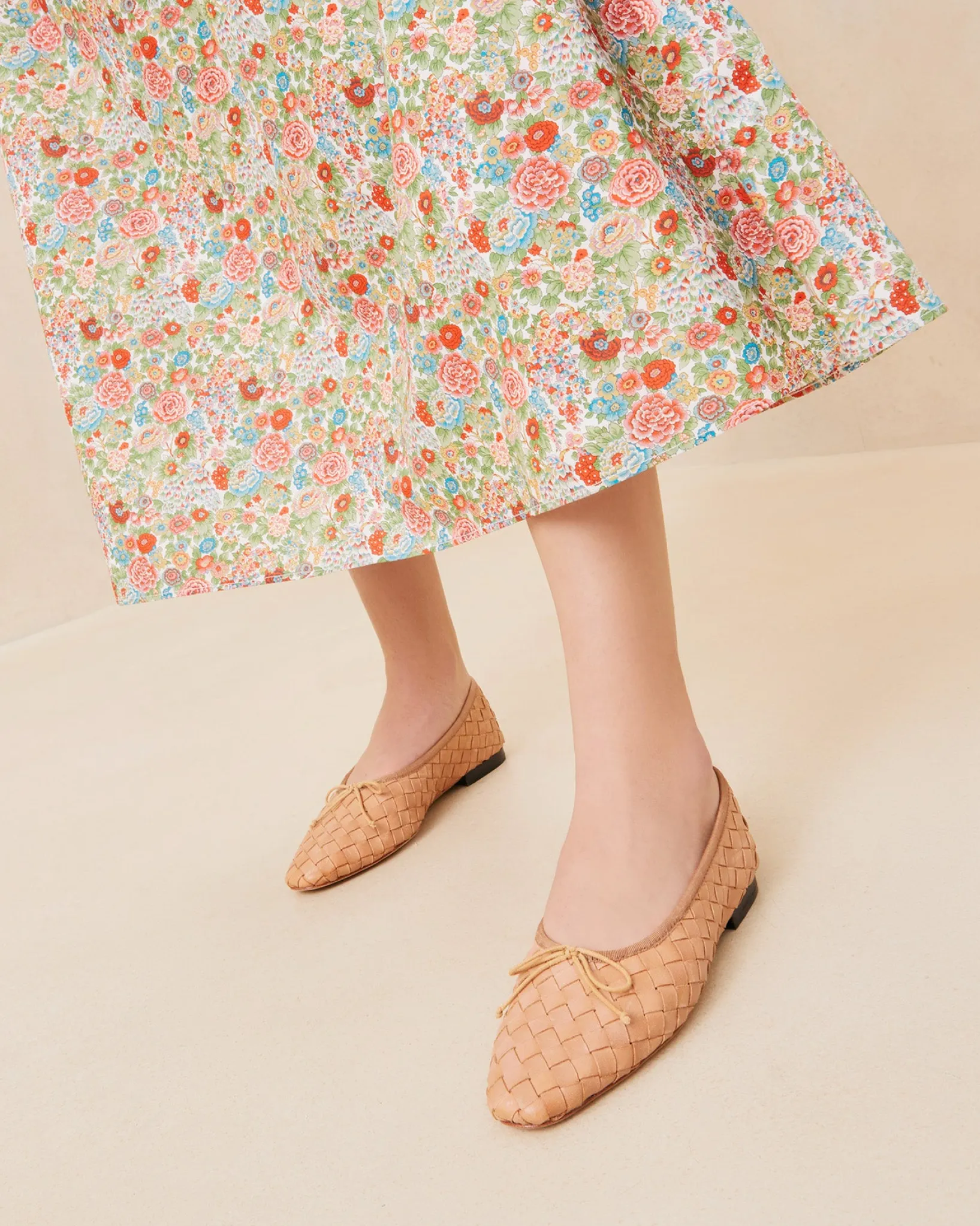 Loeffler Randall Landry Woven Ballet Flat Honey