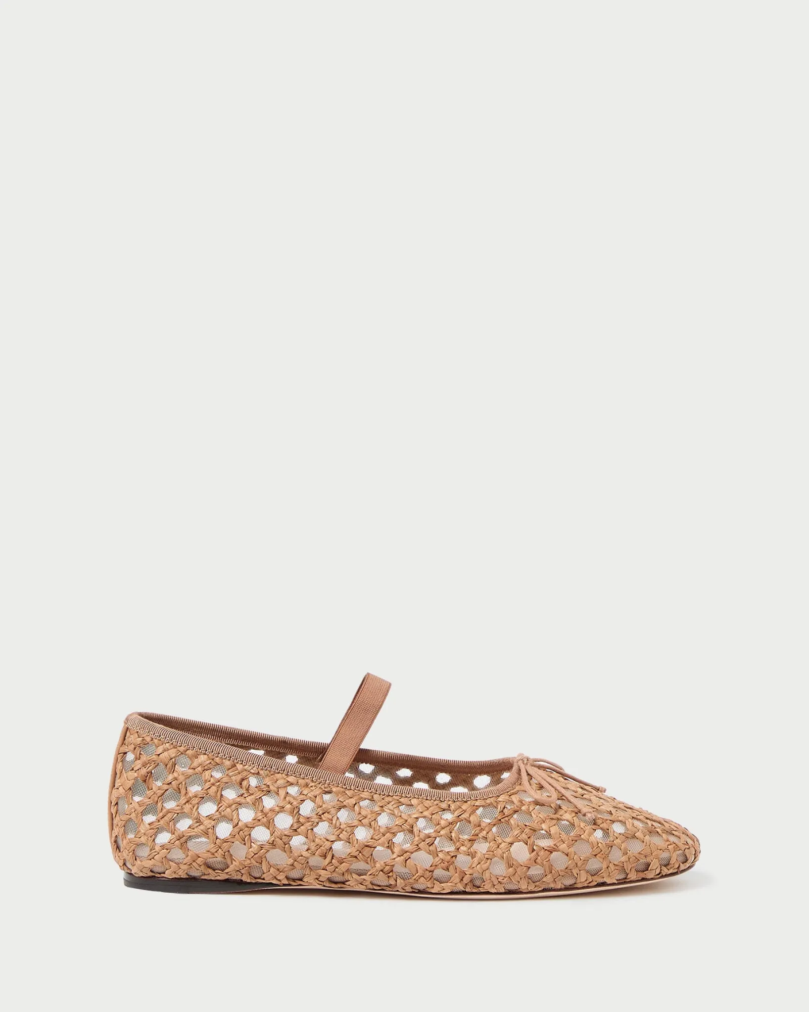 Discount Loeffler Randall Leonie Chocolate Leather Flat Ballet