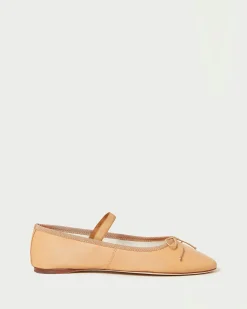 Discount Loeffler Randall Leonie Chocolate Leather Flat Ballet
