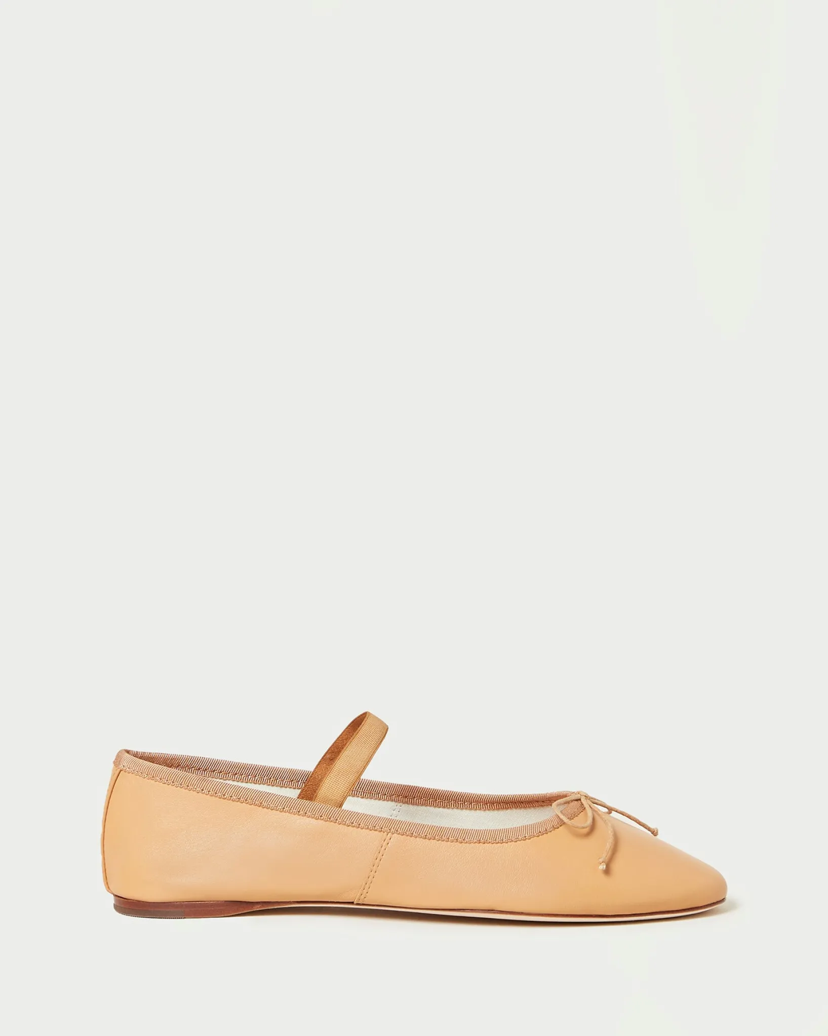 Discount Loeffler Randall Leonie Chocolate Leather Flat Ballet