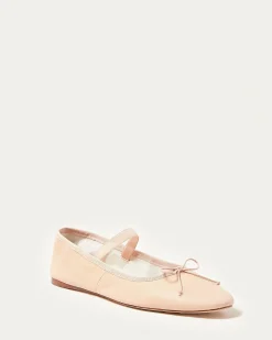 Discount Loeffler Randall Leonie Chocolate Leather Flat Ballet