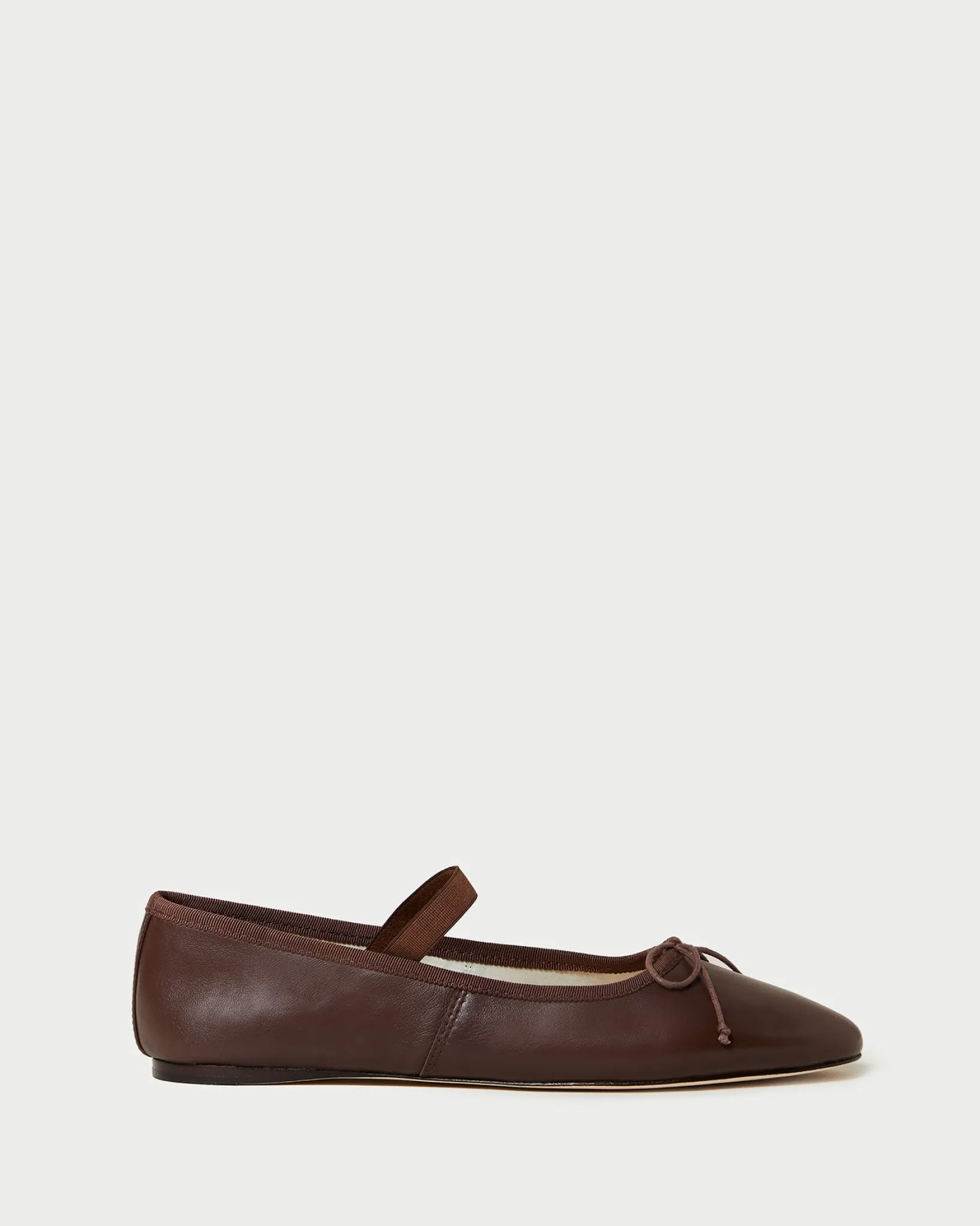 Loeffler Randall Leonie Ballet Flat Chocolate Satin