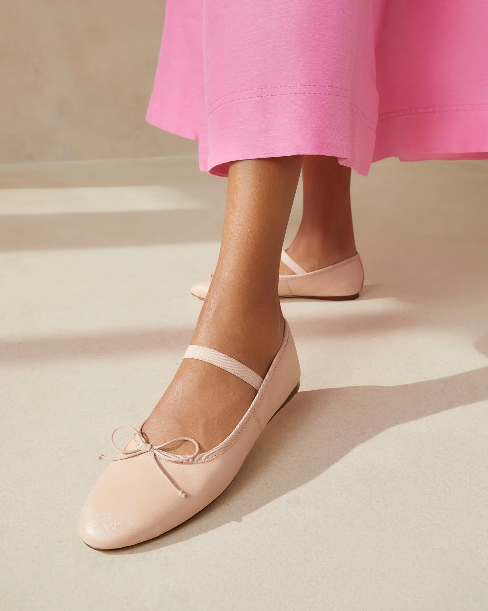 Loeffler Randall Leonie Ballet Flat Chocolate Satin