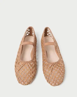 Online Loeffler Randall Leonie Ballet Flat Cream/Crystal
