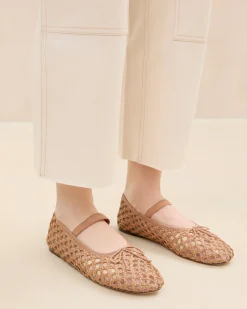 Online Loeffler Randall Leonie Ballet Flat Cream/Crystal