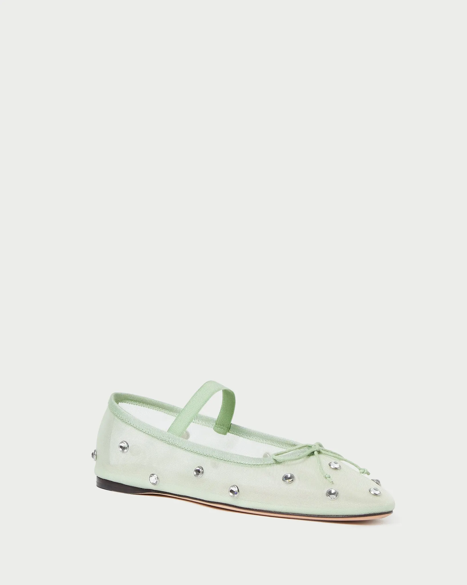 Clearance Loeffler Randall Leonie /Crystal Ballet Flat Seafoam
