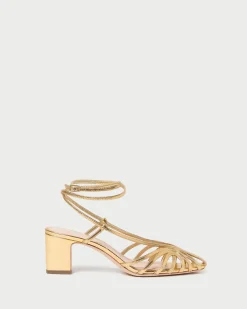 Discount Loeffler Randall Livvy Pink Moiré Heeled Sandal Powder Pink