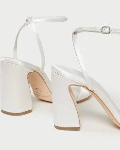 Hot Loeffler Randall Malia Curved-Heel Sandal Cream