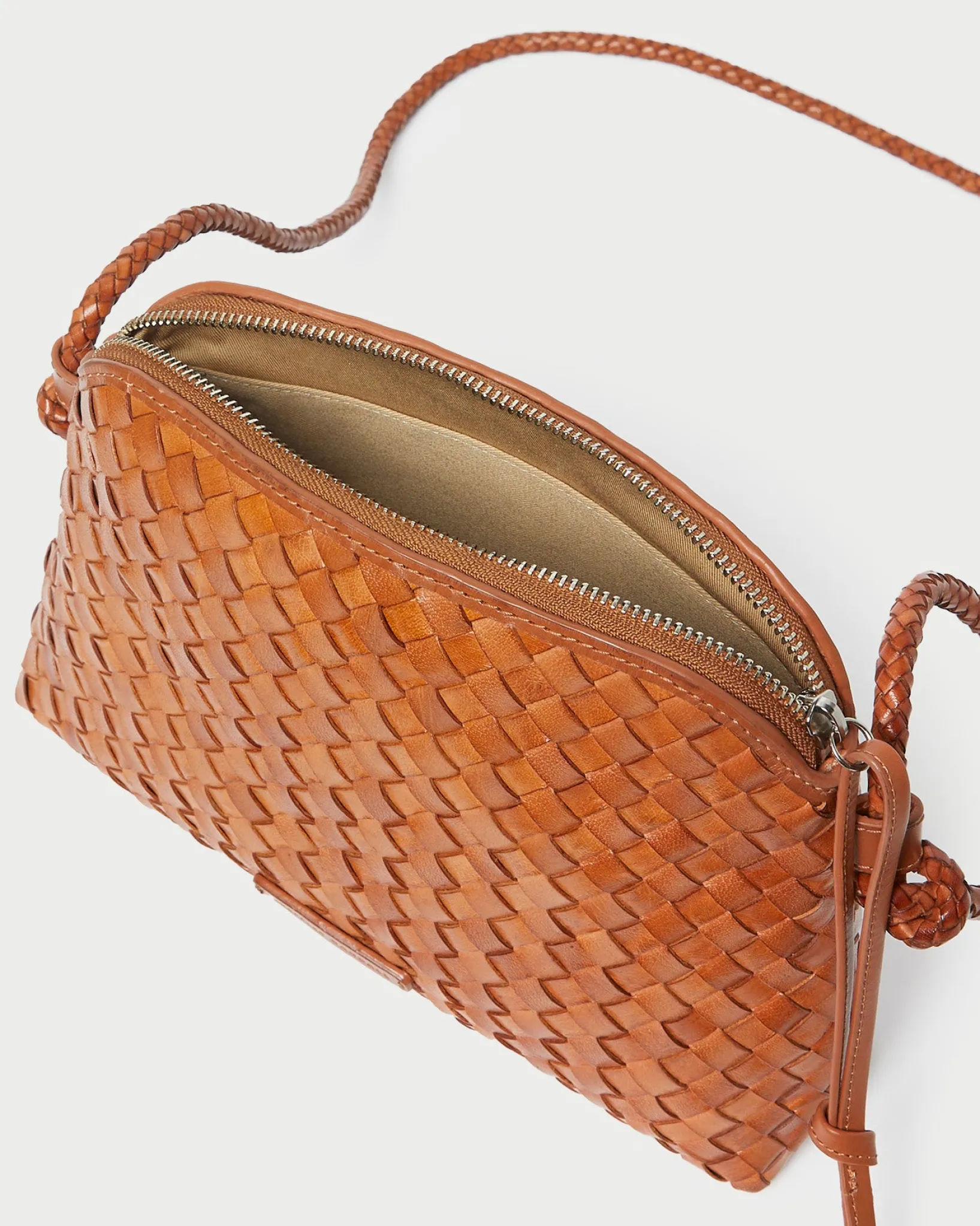 Hot Loeffler Randall Mallory Woven Crossbody Desert Sand
