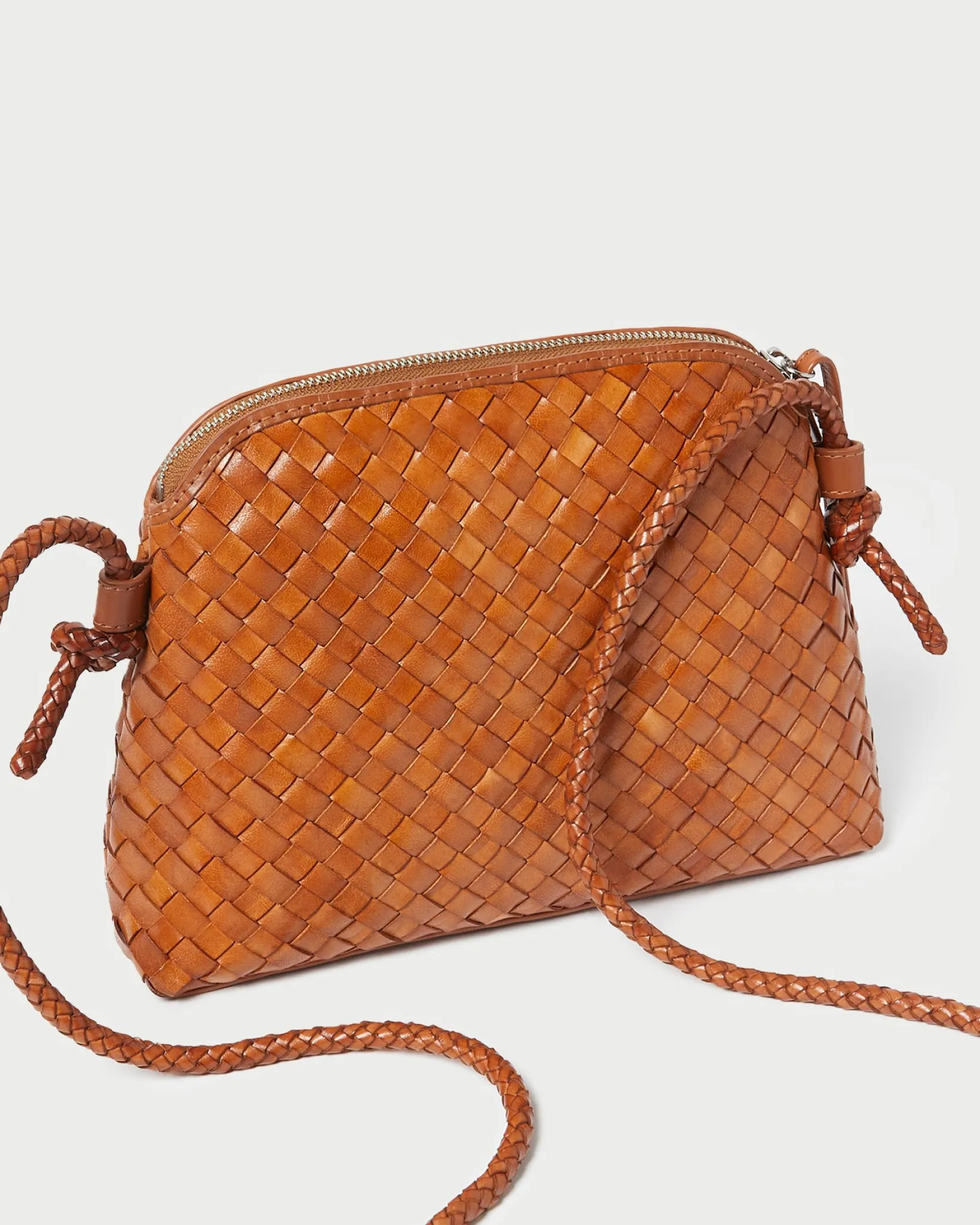Hot Loeffler Randall Mallory Brown Woven Crossbody Timber