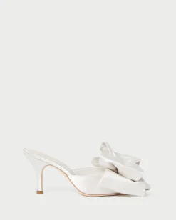Best Loeffler Randall Margot Satin Bow Mule Cream