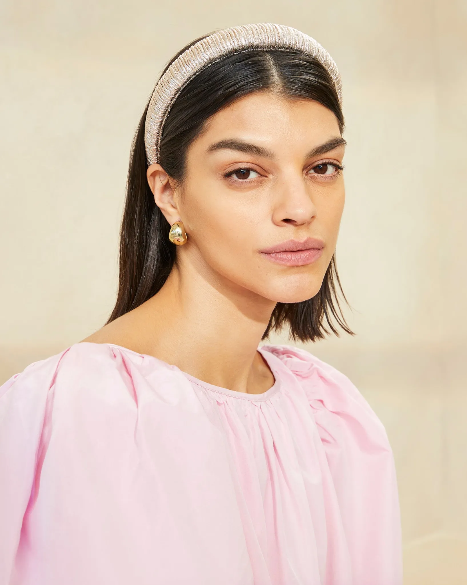 Hot Loeffler Randall Marina Puffy Headband Gold
