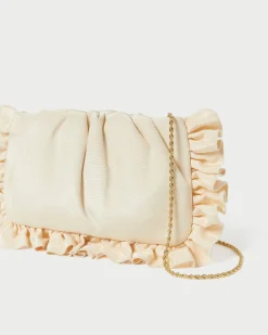 Online Loeffler Randall Mavis Raffia Ruffle Clutch Natural