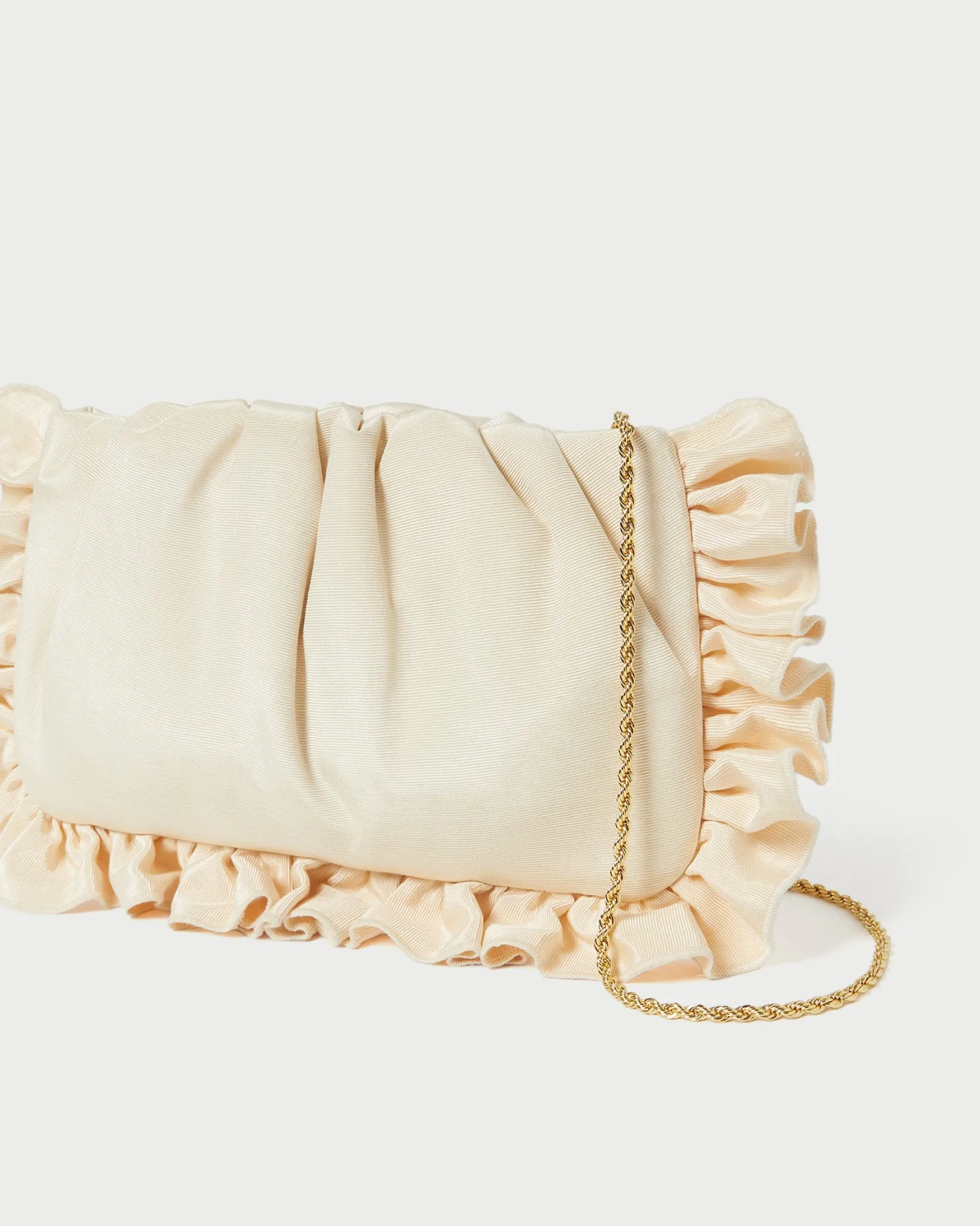 Online Loeffler Randall Mavis Raffia Ruffle Clutch Natural