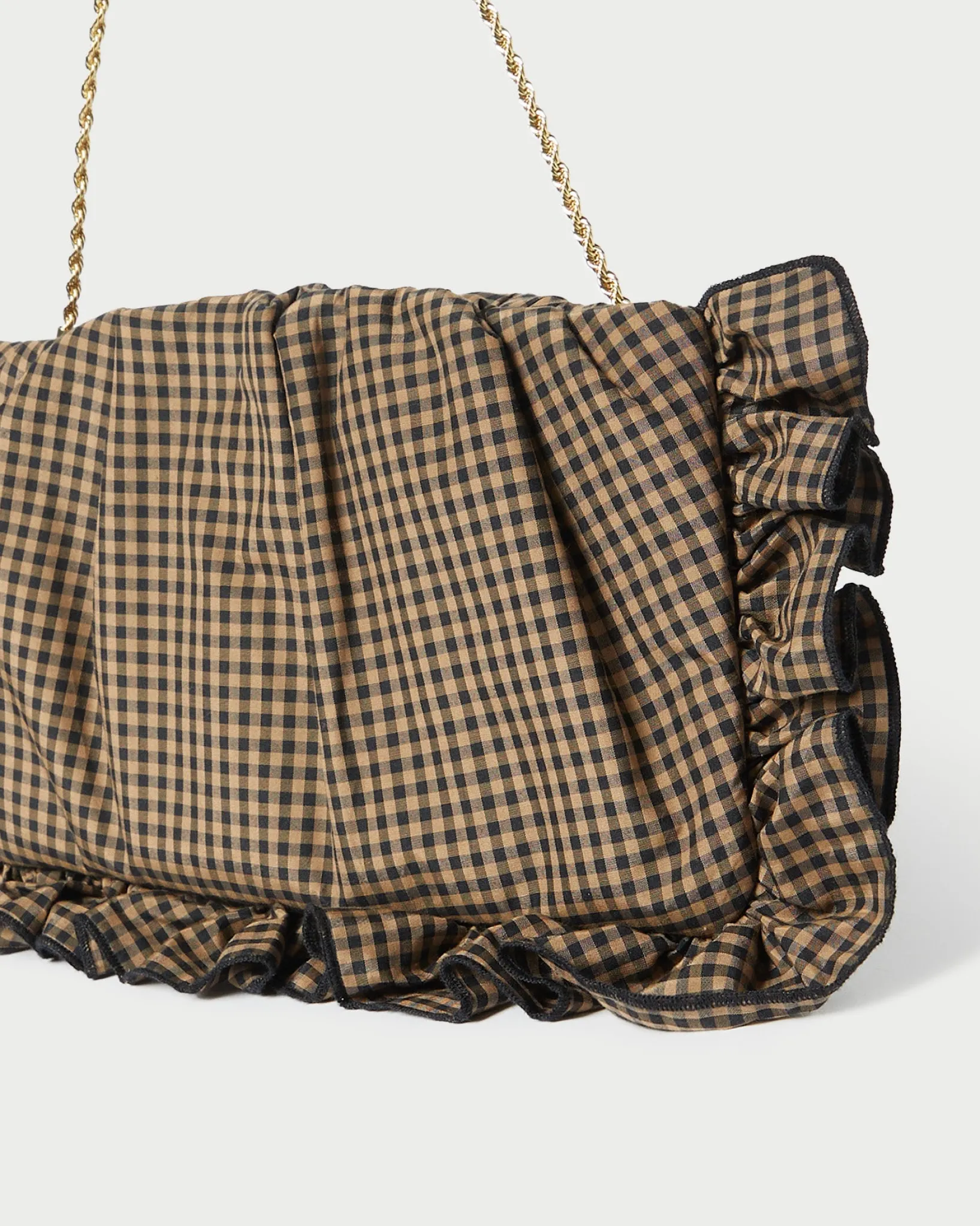 Discount Loeffler Randall Mavis Moiré Ruffle Clutch Vanilla