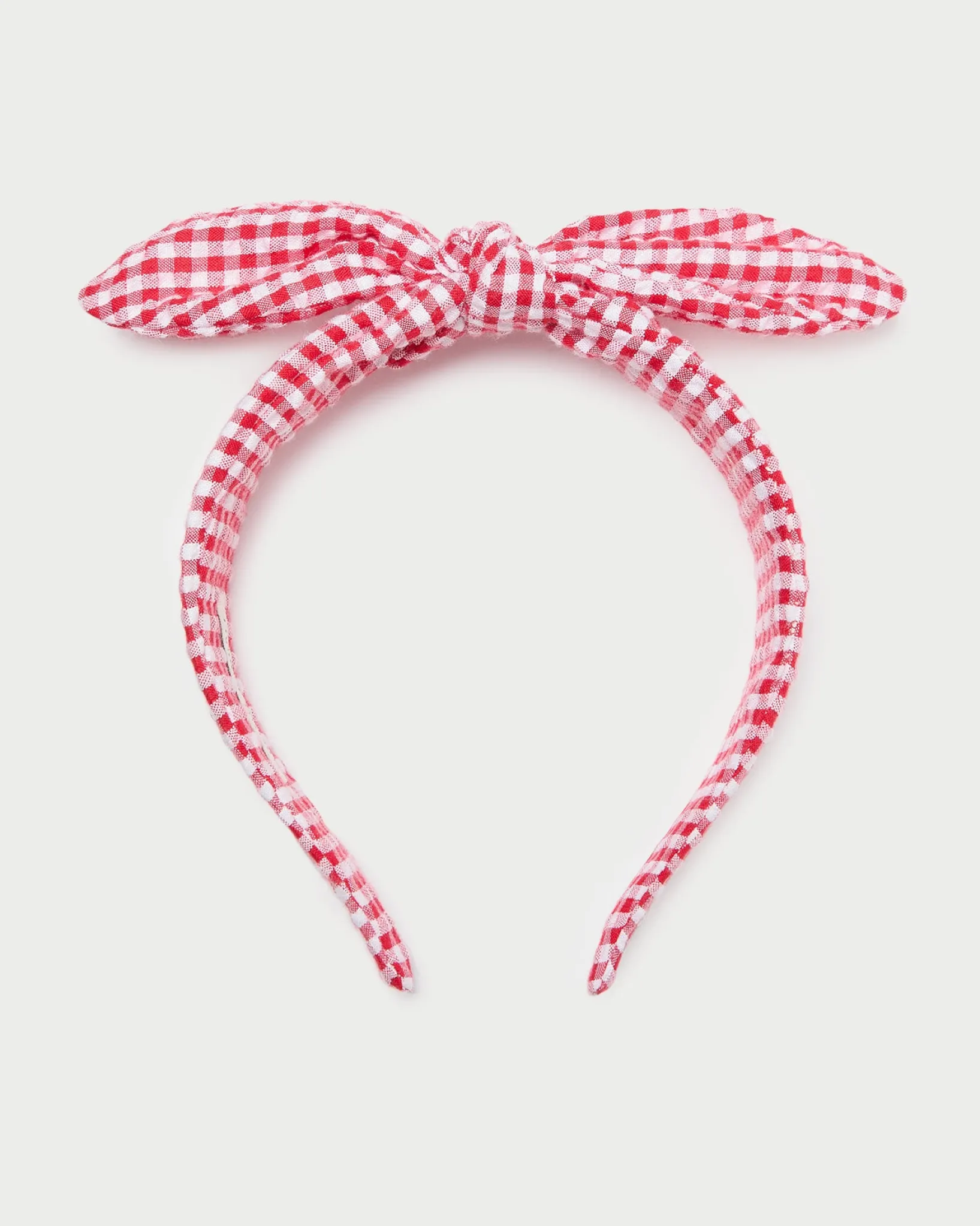 Clearance Loeffler Randall Meadow Red Gingham Knot Headband Red Gingham />