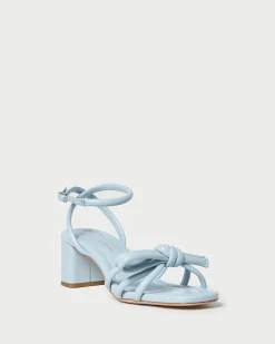Best Loeffler Randall Mikel Bow Mid-Heel Sandal Blue