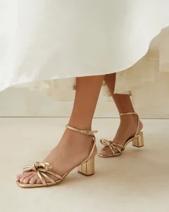 Best Loeffler Randall Mikel Bow Mid-Heel Sandal Blue