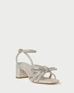 Online Loeffler Randall Mikel Bow Mid-Heel Sandal Cappuccino