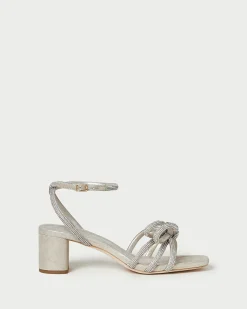 Online Loeffler Randall Mikel Bow Mid-Heel Sandal Cappuccino