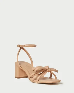 Online Loeffler Randall Mikel Bow Mid-Heel Sandal Cappuccino