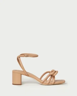 Online Loeffler Randall Mikel Bow Mid-Heel Sandal Cappuccino