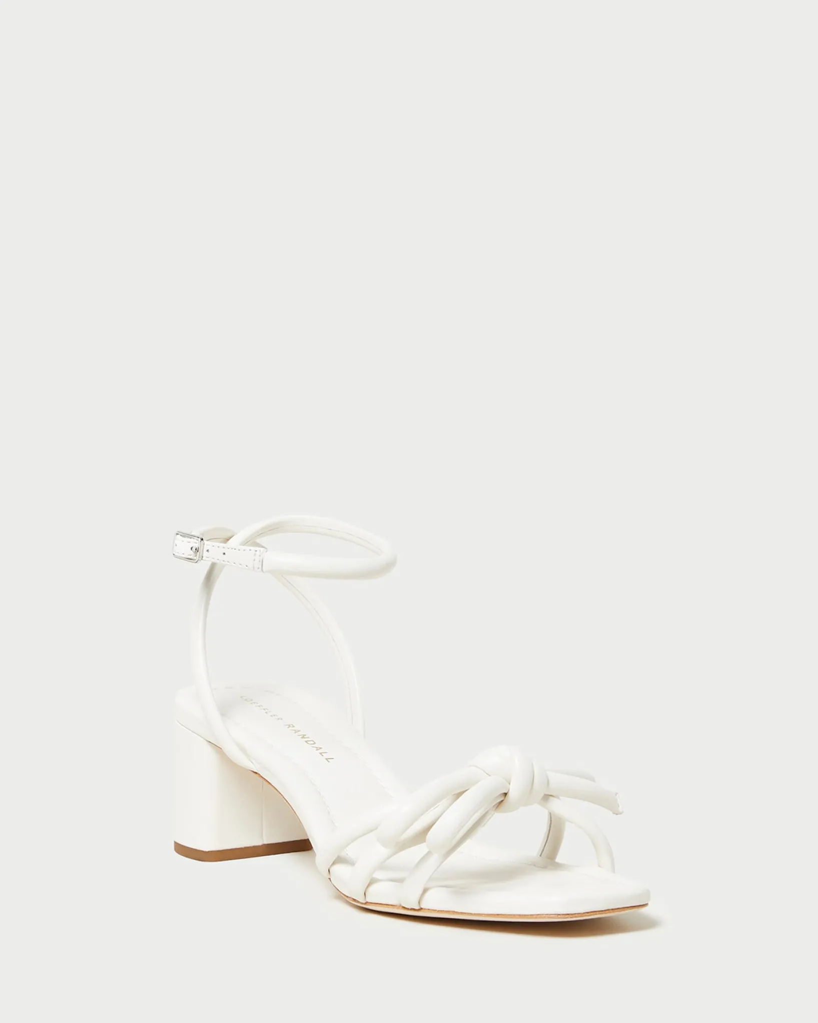 Online Loeffler Randall Mikel Bow Mid-Heel Sandal Cappuccino